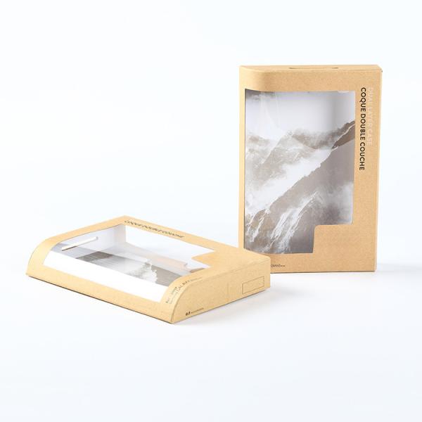 Mobile Cover Packaging Box With PVC Window Custom Small Card Paper Material