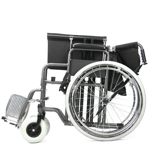 8 altura de assento do peso corporal 51cm da obesidade de Front Wheel Folding Steel Wheelchair da polegada grande