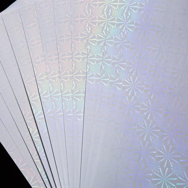 Customizable Label Printing Inkjet Print Holographic Self-adhesive Film PP Cold Transparent Holographic Lamination Film