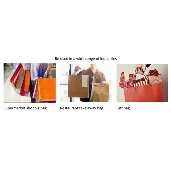 Restaurant Takeaway Twisted Handle Paper Bags Kraft Paper Food Delivery Bag