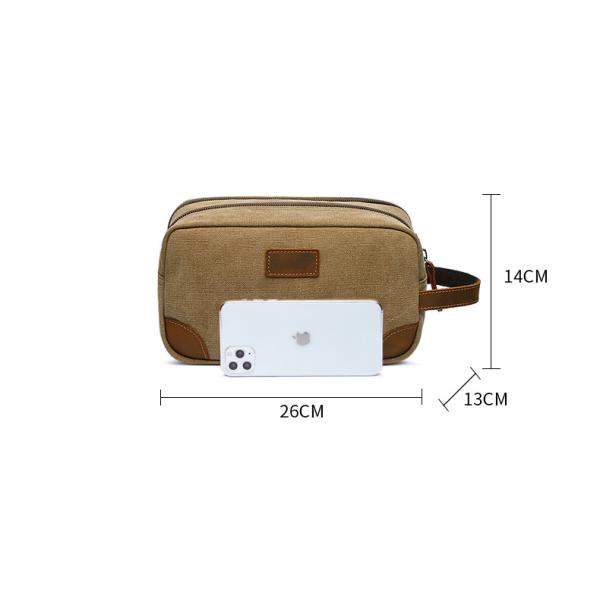 Canvas Toiletry Bag for Men Custom Beard Grooming Shaving Dopp Kit Cosmetic Travel