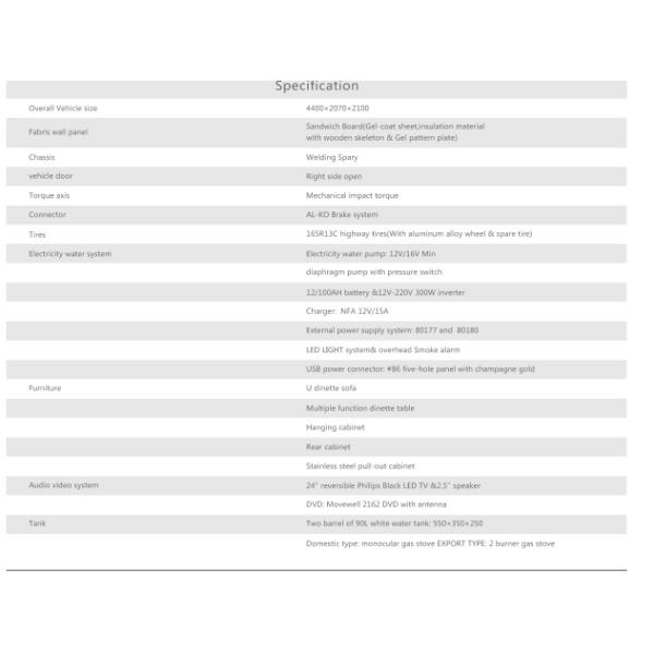 Трейлер каравана туриста МСС стандартный с задней варя кабиной для путешествовать