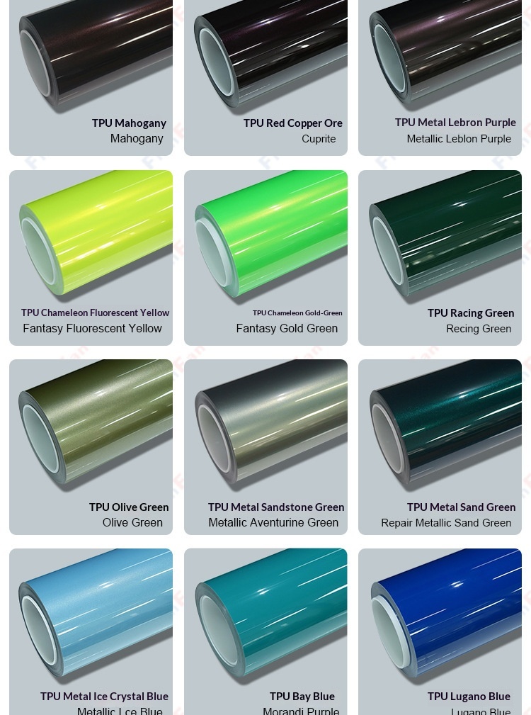 Car PPF TPU color modification film, vehicle film, PPF film, PPF carbon fiber, PPF color-changing film (dry installation)
