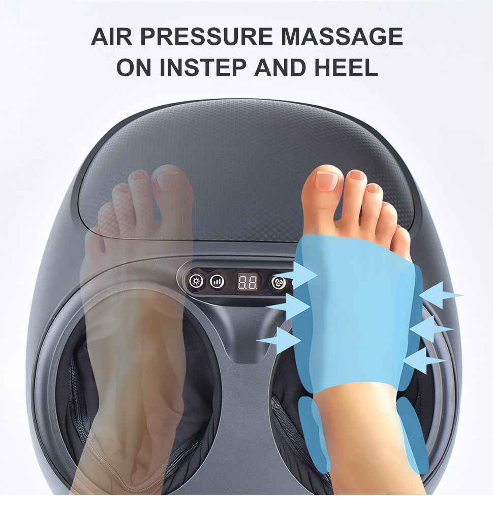 Shiatsu Kneading Foot Massager with Air Pressure and Heating Function for Ultimate Comfort