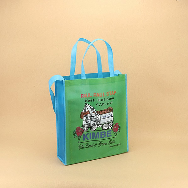 Eco-friendly 80GSM non-woven value priced shopping bag, reusable fold able green earth carry bags logo printed branding