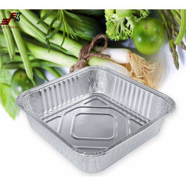Disposable Square Foil Trays Alloy 8011 Aluminium Takeaway Trays