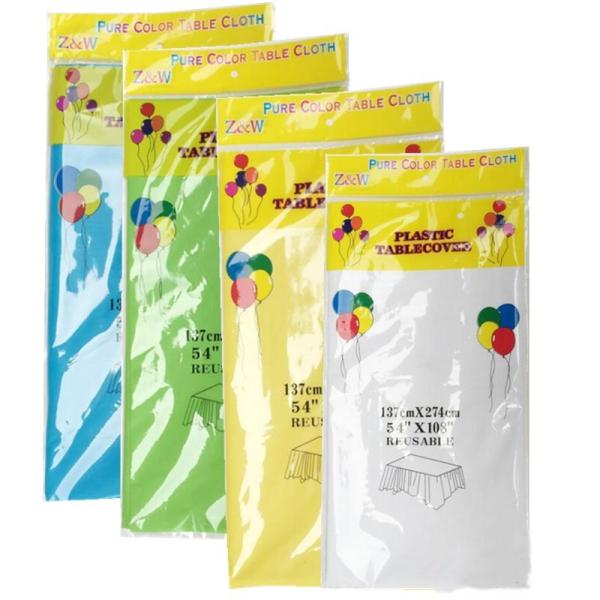 Premium Plastic Tablecloth Disposable Table Cover Rectangle Tables Parties Picnic Table Cloth