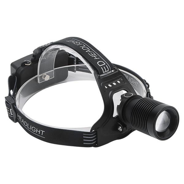 Adjustable 18650 Lithium 100m USB Rechargeable Headlamp