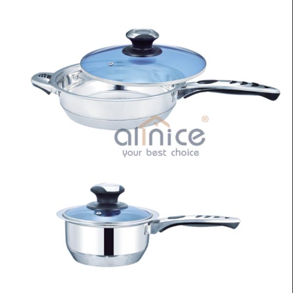 располагаясь лагерем Cookware нержавеющей стали 30pcs установил не логотип подгонянный ручкой