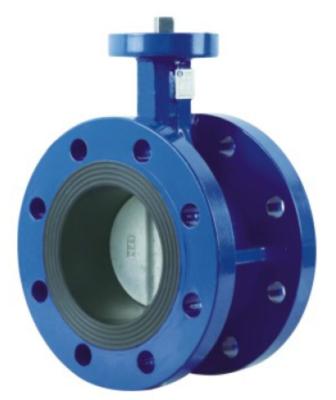 Vulcanized EPDM Seat Butterfly Valve 2 '' - 24 '' Size Range Hub Seal Type