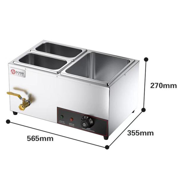 Restaurante Hotel Equipamento de restauração Vidro de aço inoxidável Refeições Quente Balcão de buffet