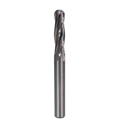 2 4 Flute CNC Carving Bit High Finish CNC Ball Nose Bit Cutting Plastic