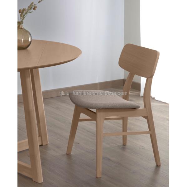 Customize Restaurant Hotel Upholstery Wooden Dining Chair in Sturdy Solid Wood Material and Modern Design
