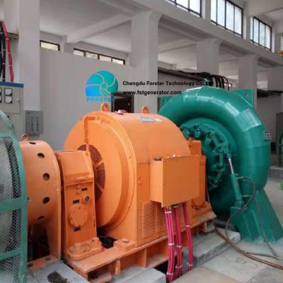Fora do sistema de grade com a turbina preta automática do quilowatt Francis da energia hidráulica 500 da excitação para o hidro central elétrica