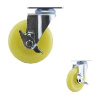 Diamètre de roue à usage moyen en plastique des roulettes 125mm de serrure latérale