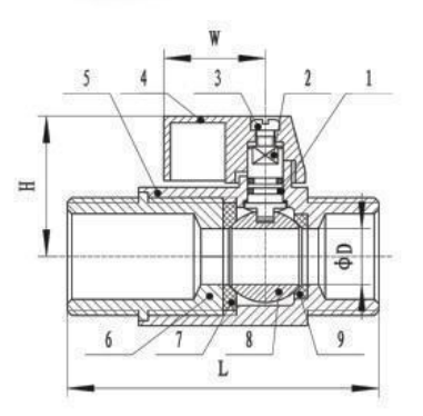 Mini Ball 1inch Pneumatic Cylinder Solenoid Valve M/M