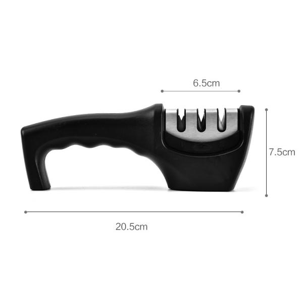Stainless Steel 3-Stage Knife Sharpener for Professional Blade Repair and Restoration