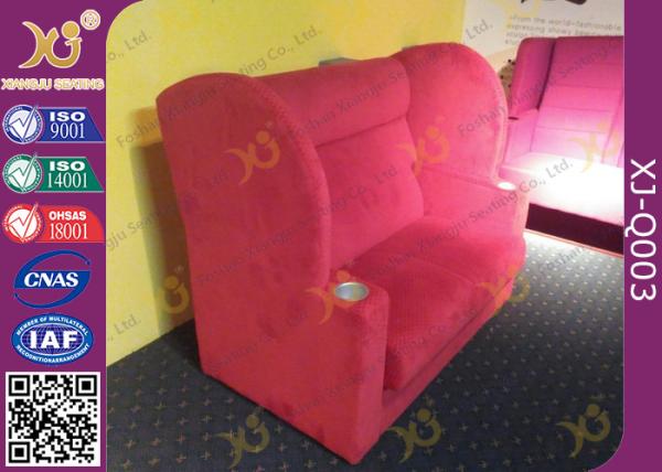 Black Powder Coating Steel Cinema VIP Seats / Theater Room Seating