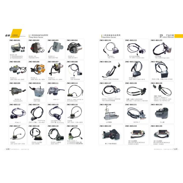 Línea eléctrica motor JG-DJ-033 XG808 de Spare Parts Twelve del excavador del control de motor