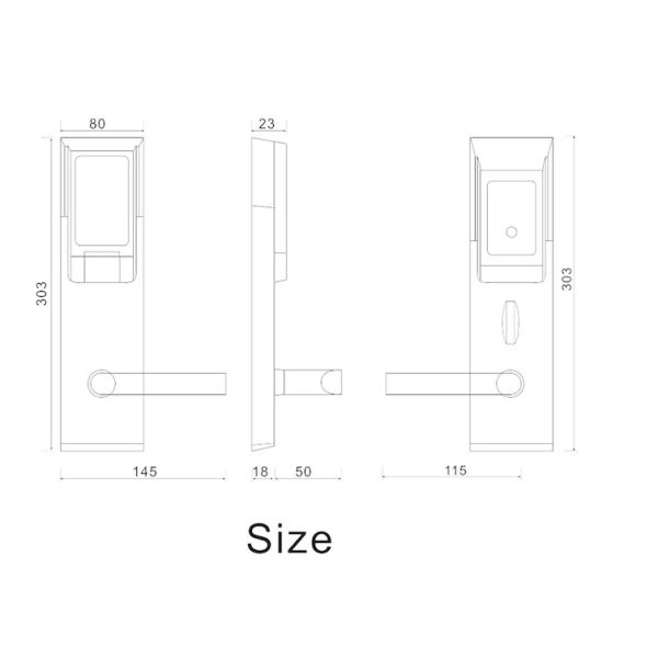 Hotel Card Key System Lock QL-T1 Smart Card Door Lock