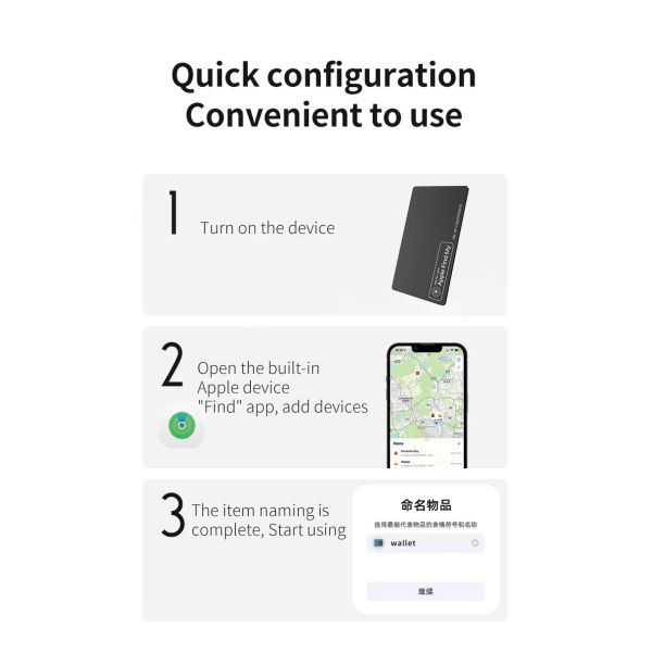 MFI Rechargeable Mini Wireless Charging card Air Tag Gps Tracker Card With NFC