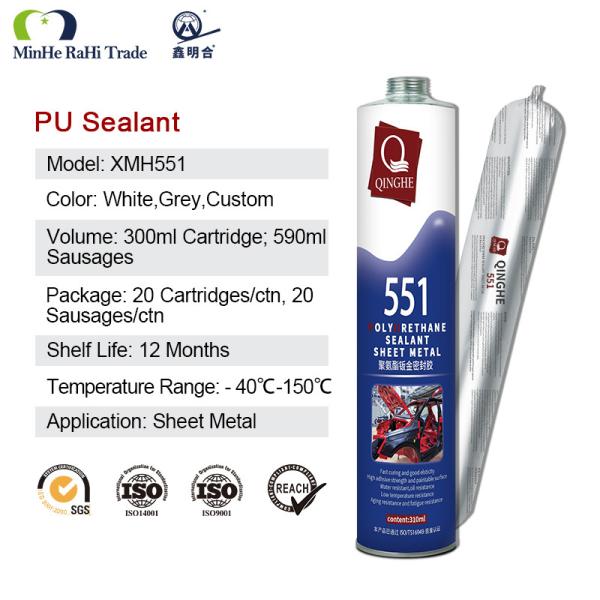 CAS No. 9009-54-5 High Viscosity Primer-less Auto Body PU Sealant Manufacturers Black Gray White Adhesive 310ml