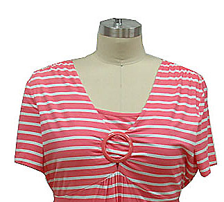 Women'S Casual Cotton Summer Dresses , Striped Maternity Midi Dress Mini Yard Dye