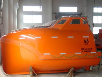 Urgent sales free fall life boat/rescue boat with davit