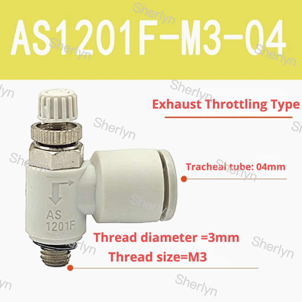 SMC Type Pneumatic Speed Regulating Throttle Valve Connector AS2201F-02-06S