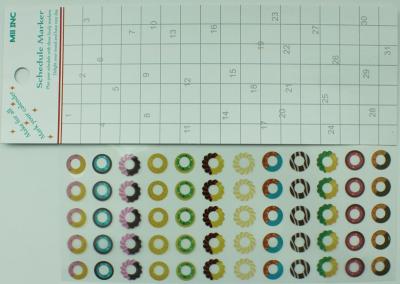 Colored Calendar Reminder Stickers , UV Resistant Appointment Reminder Stickers