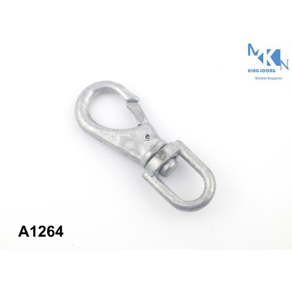 Die Casting Bag Snap Hook Matt Silver Plating Color Customized Size