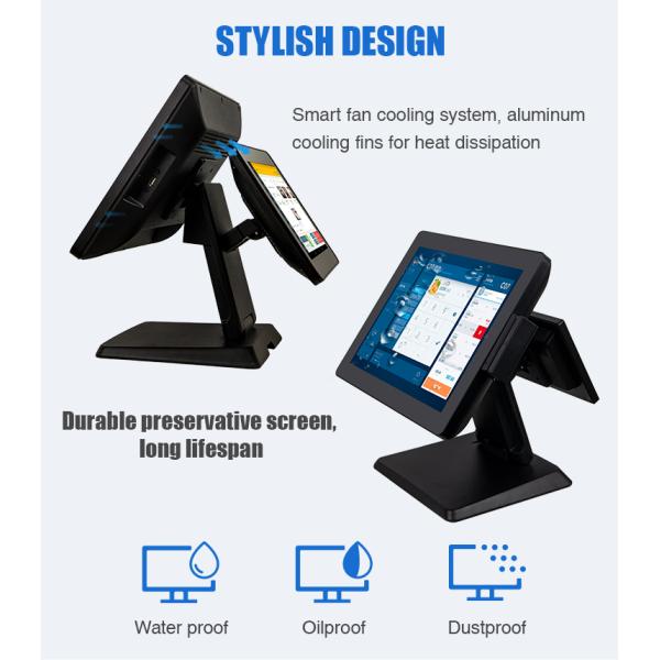 Система 350cd/m2 POS экрана касания AIO Windows с дисплеем кассового аппарата и клиента 8 дюймов