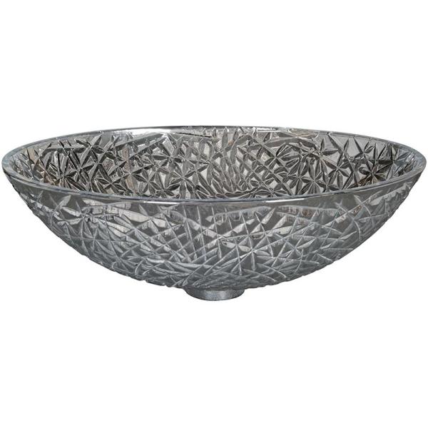 Покрытый хромом шар таза мытья Bathroom над встречным овальным серебряным современным Кристл