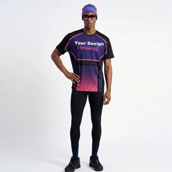Custom Quick Dry Mesh Cycling T Shirts Breathable Sports Running Tee Custom Logo OEM ODM