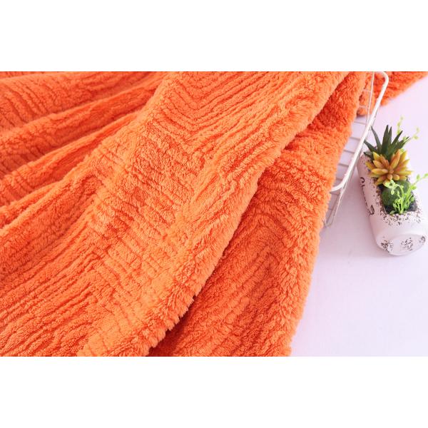 wholesale faux jacquard soft cotton fleece fabric for clothing blankets for winter pillows cushion