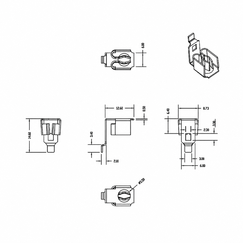 Copper/Barss Plated Latch & Horn Clips Live & Neutral Terminals Socket Sleeves for DIN European Standard Plug ISO 9001 Certified