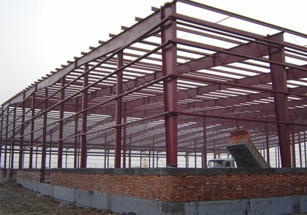 Metal o armazém pré-fabricado quadro da construção de aço do frontão da construção civil