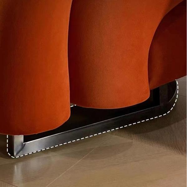 Vibrant Rainbow Fabric Recliner Armchair , Curve  Plush Velvet Armchair
