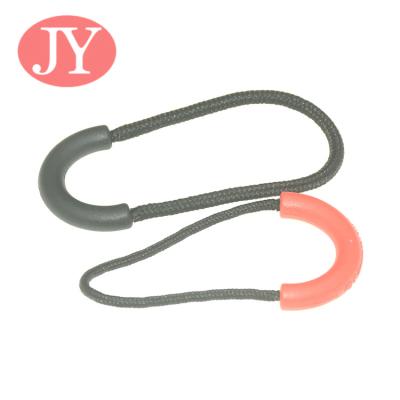 Jiayang garment accessories PVC Silicon paracord TPU zipper puller for over coat zipper pull tag zipper pull tab