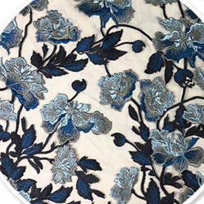 Ткань шнурка сети полиэстера Буле флористическая вышитая для платьев мантии свадьбы