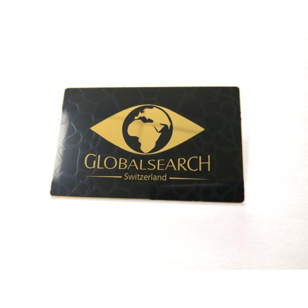 0.3mm Thickness SS Metal Business Name Cards Customized Luxury Gold Plated