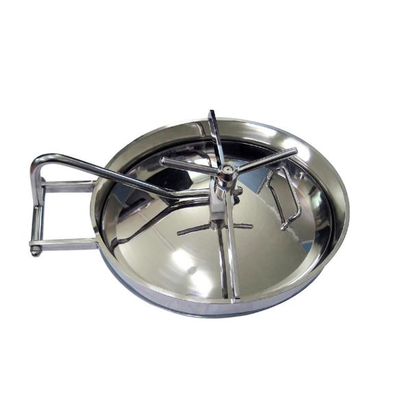304 316 Tank Manway Water Manhole Cover With Sight Glass 300mm-600mm