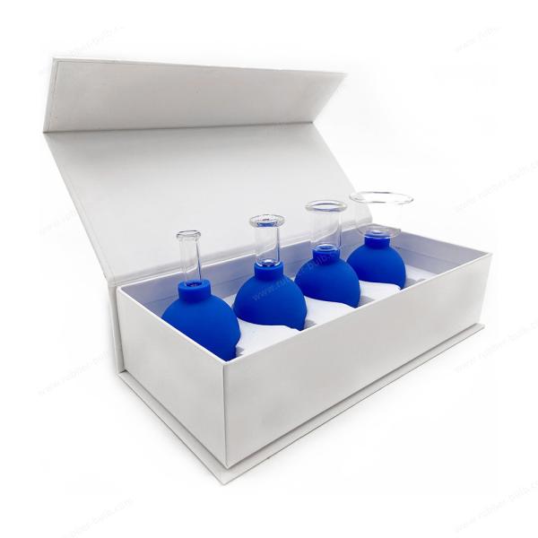 15 25 35 55mm Rubber Glass Massage Cupping Set Anti Cellulite Massage