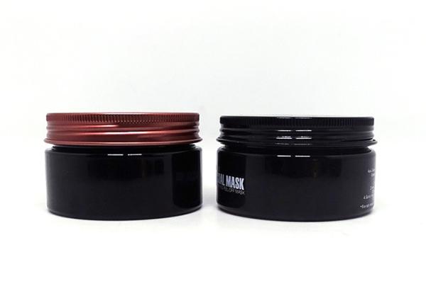 Empty 250 Ml Jar Plastic Container Hair Mask Packaging 8 Oz Black Pet With Black Lids
