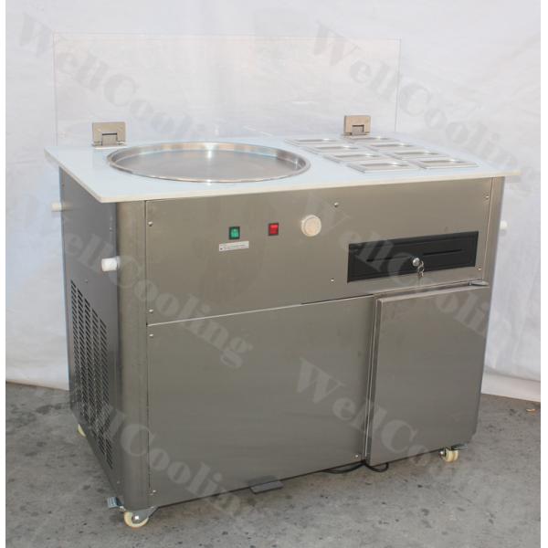 High Quality Stainless Steel Commercial Single Pan Ice Crean Roll Machine