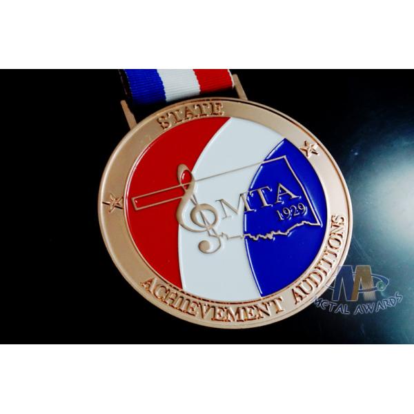 Musical Notation Sports Events American Metal Award Medals Soft Enamel Fillled With Copper Plating