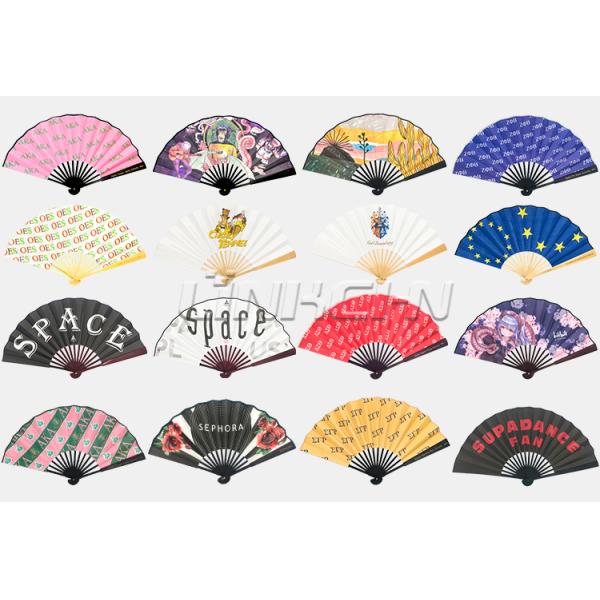 Promotional Hand Held Folding Fan with Custom Double Side Printed
