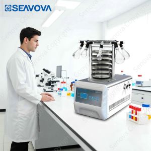 SS304 Tabletop Freeze Dryer Senova Biotech Multi Pipeline Manifold Lab