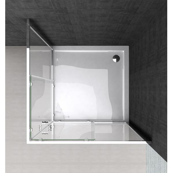 Standard Size Sliding Glass Bathroom Shower Room Aluminium Alloy Frame Material