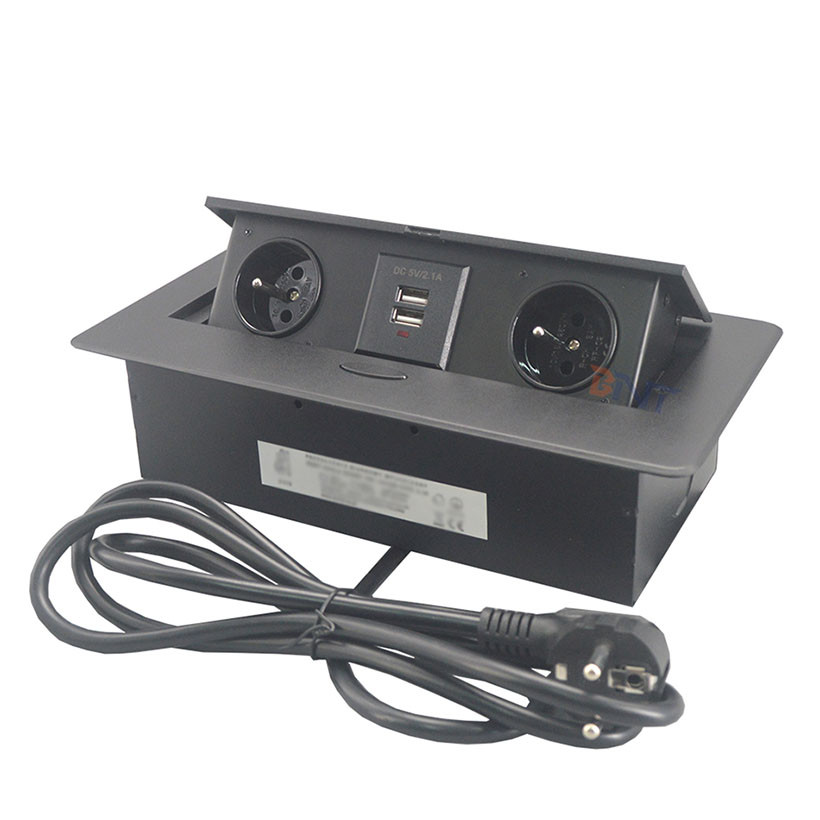 Поп рабочего стола конференц-зала вверх по выходам AC офиса гнезда 3MM квадратным угловым